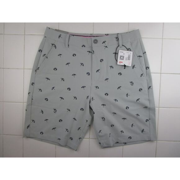 Puma X Arnold Palmer Golf Shorts Umbrella Print Men's Size 32 Gray - Picture 1 of 3